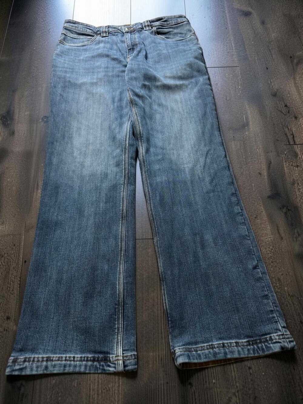 Duluth Insulated Jeans Mens 36x34 Blue Solid Relaxed Fit Y2K